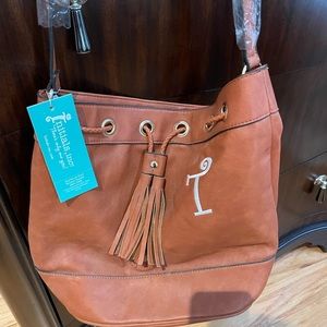 Initials Bag monogrammed with script T